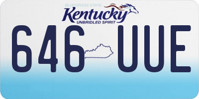KY license plate 646UUE