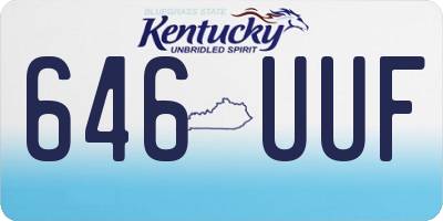 KY license plate 646UUF
