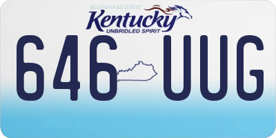 KY license plate 646UUG