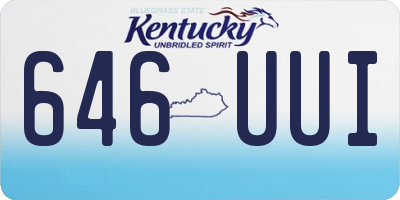 KY license plate 646UUI