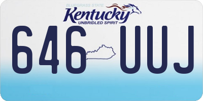 KY license plate 646UUJ