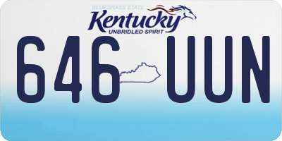 KY license plate 646UUN