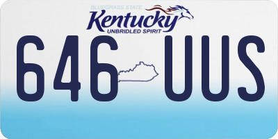 KY license plate 646UUS