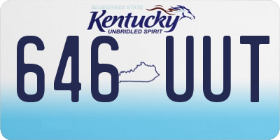 KY license plate 646UUT