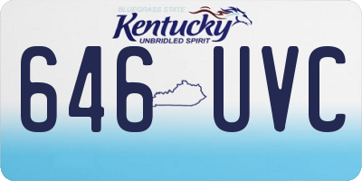 KY license plate 646UVC