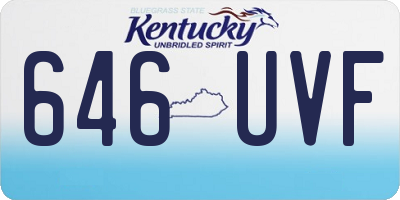 KY license plate 646UVF