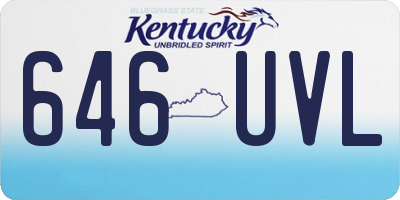 KY license plate 646UVL