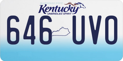KY license plate 646UVO