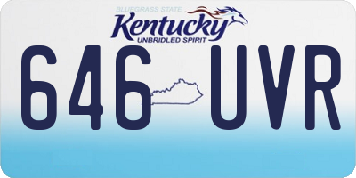 KY license plate 646UVR