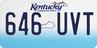 KY license plate 646UVT