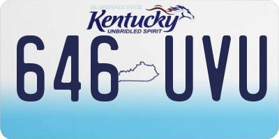 KY license plate 646UVU