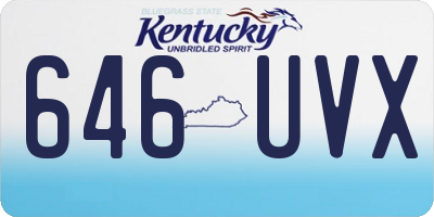 KY license plate 646UVX