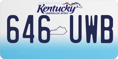 KY license plate 646UWB