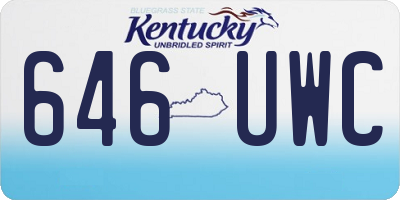 KY license plate 646UWC