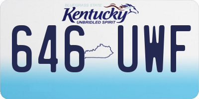 KY license plate 646UWF