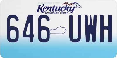 KY license plate 646UWH