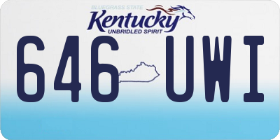 KY license plate 646UWI