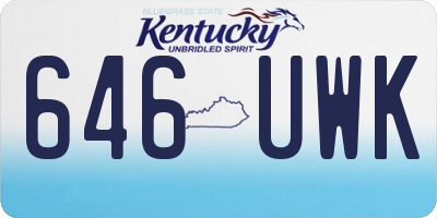 KY license plate 646UWK