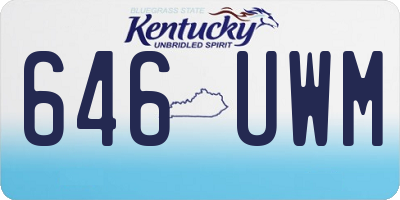 KY license plate 646UWM