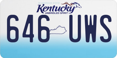 KY license plate 646UWS