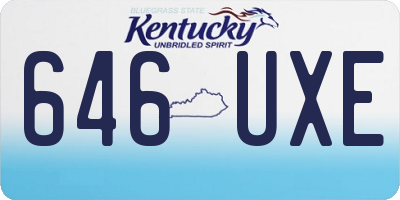 KY license plate 646UXE