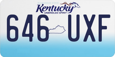 KY license plate 646UXF