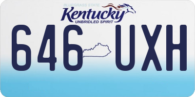 KY license plate 646UXH