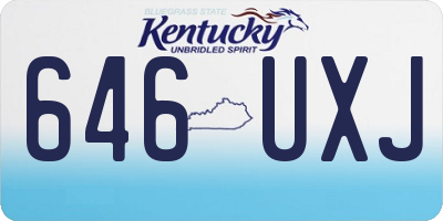 KY license plate 646UXJ