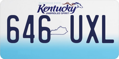KY license plate 646UXL