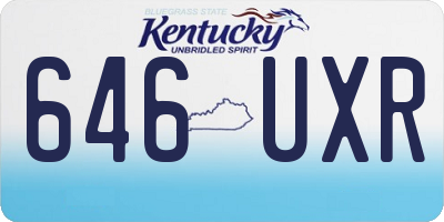 KY license plate 646UXR