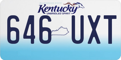 KY license plate 646UXT
