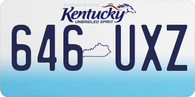 KY license plate 646UXZ