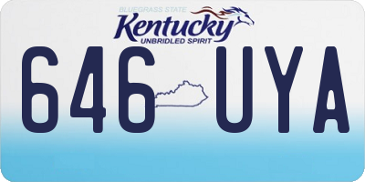KY license plate 646UYA