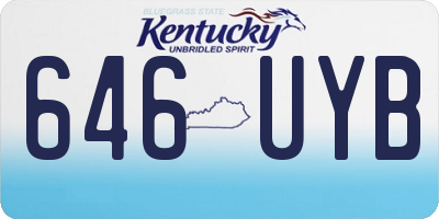 KY license plate 646UYB