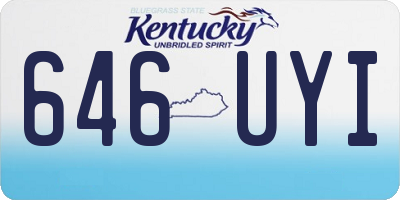KY license plate 646UYI