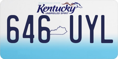 KY license plate 646UYL