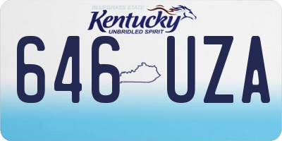 KY license plate 646UZA