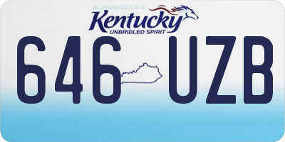 KY license plate 646UZB
