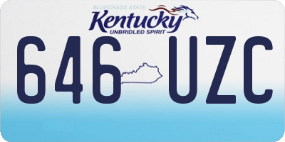 KY license plate 646UZC