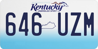 KY license plate 646UZM