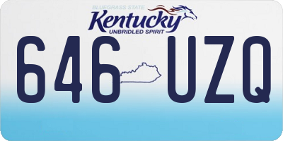 KY license plate 646UZQ