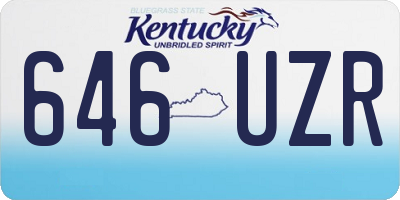 KY license plate 646UZR