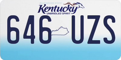 KY license plate 646UZS