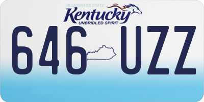 KY license plate 646UZZ