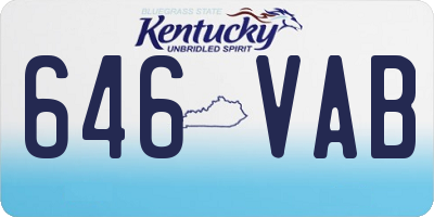 KY license plate 646VAB