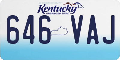 KY license plate 646VAJ