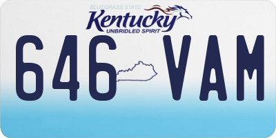 KY license plate 646VAM