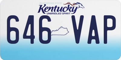 KY license plate 646VAP