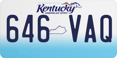 KY license plate 646VAQ