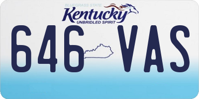 KY license plate 646VAS